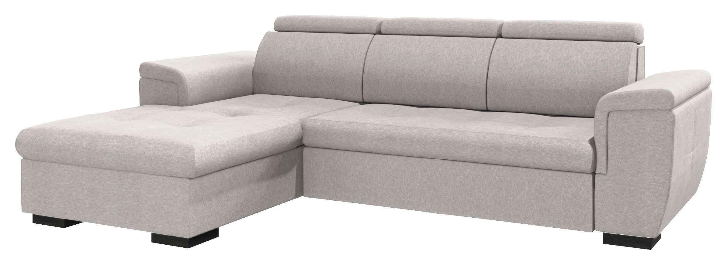 Ülőgarnitúra Paris - fekete/világosbarna, Modern, faalapú anyag/textil (180/100/275cm) - Modern Living