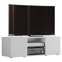 TV-Element Lowina 115 Weiß - Schwarz/Weiß, KONVENTIONELL, Glas/Holzwerkstoff (115/40/36cm) - MID.YOU