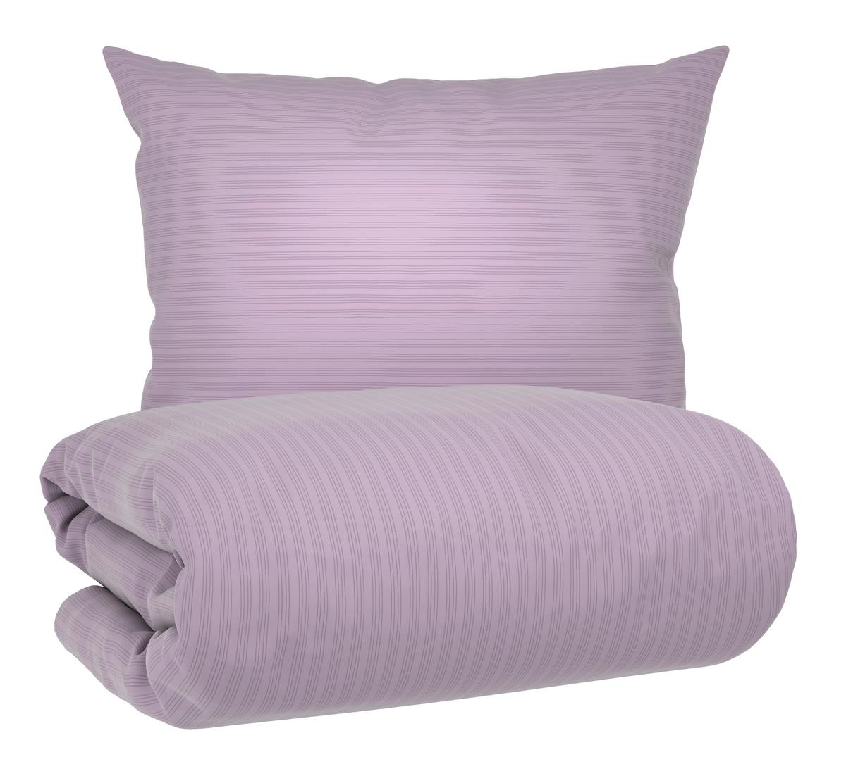 Bettwäsche Crinkle Flieder ca. 140x200cm - Flieder, Textil (140/200cm) - Mömax