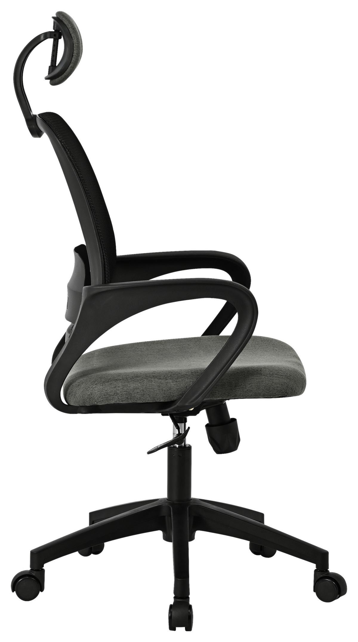 Scaun rotativ BILLY 2 - negru/gri, Modern, plastic/textil (67/121/66cm) - Modern Living