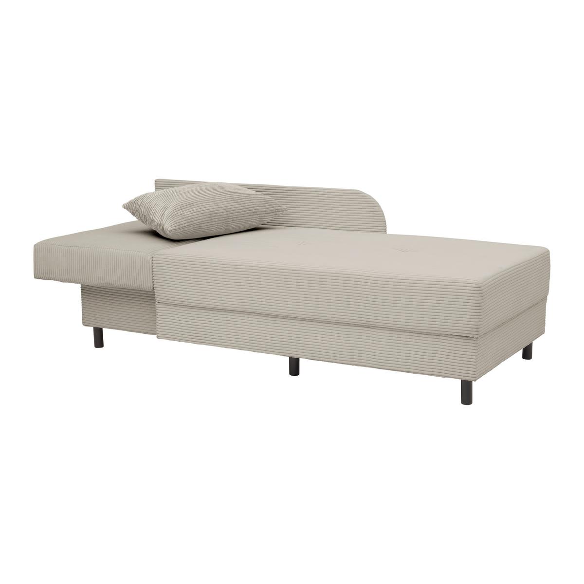 Liege Nova Beige - Beige/Schwarz, MODERN, Holz/Textil (85/62/145cm) - Mömax
