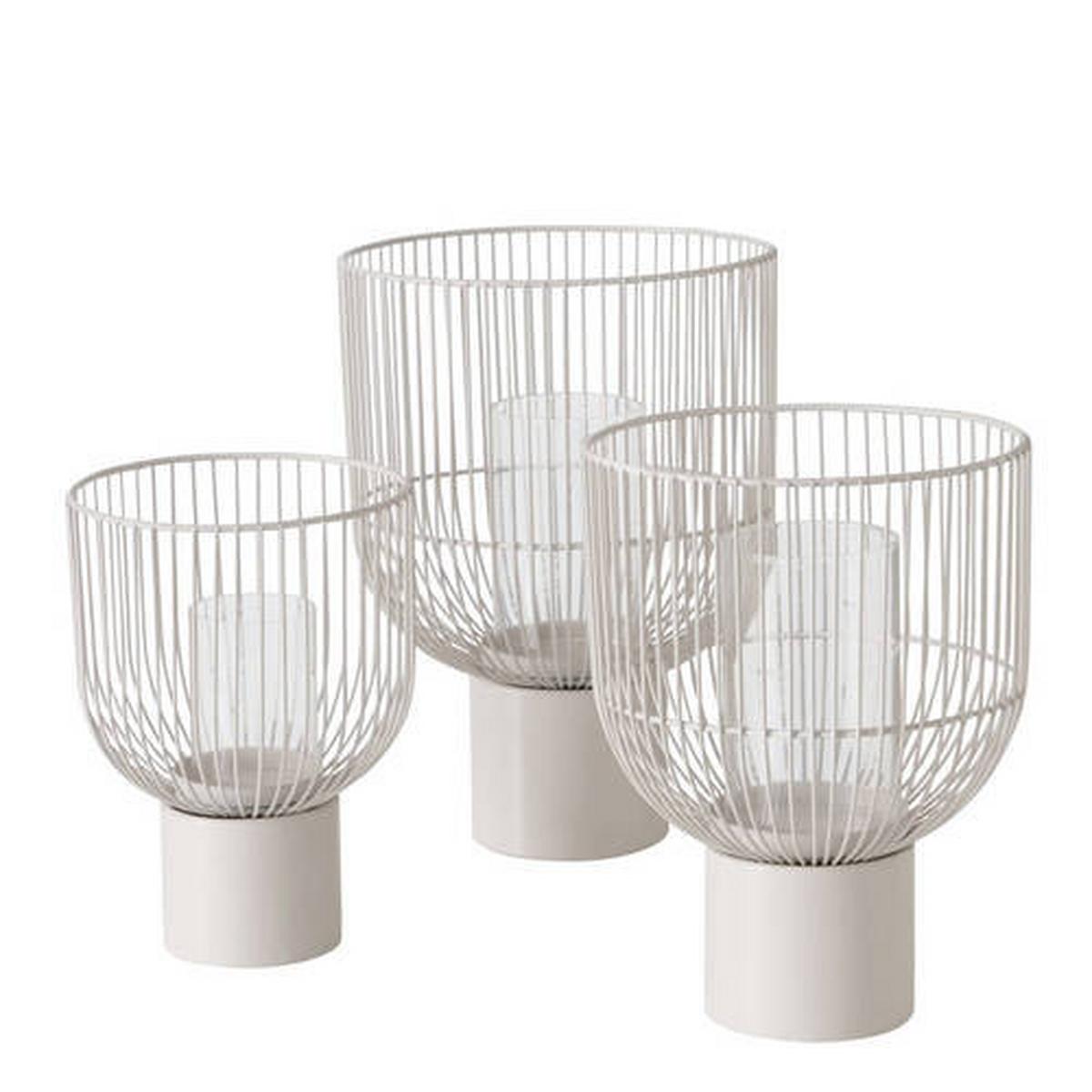 LATARENKA 9719509 - SIMPLY NORDIC - beżowy, Basics, metal/szkło (22/22/30cm) - Boltze Home