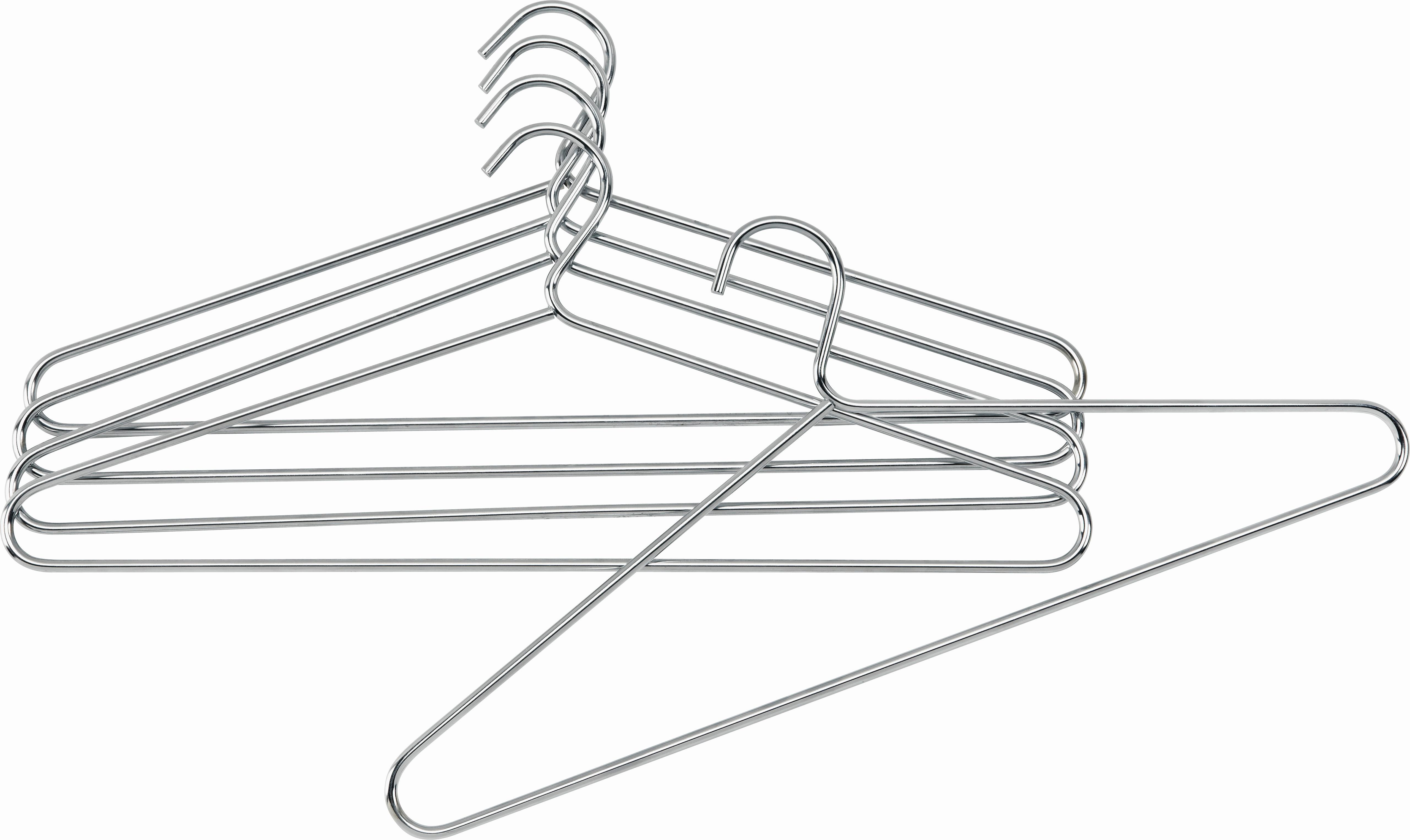 Kleiderbügel Metall Brunni 5-teiliges Set - Chromfarben, Metall (42/18cm) - Carryhome