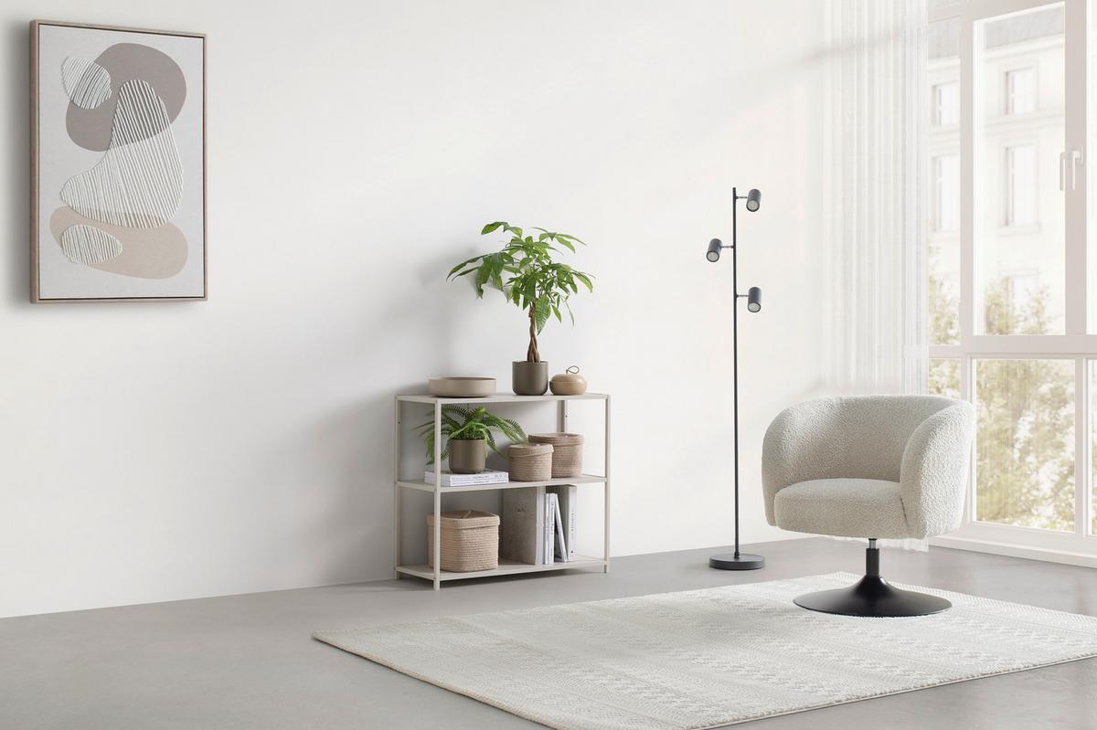 Regal Bastian Kaschmirfarben ca. 77x68x30cm - Kaschmir, Modern, Holzwerkstoff/Metall (77/68/30cm) - Based