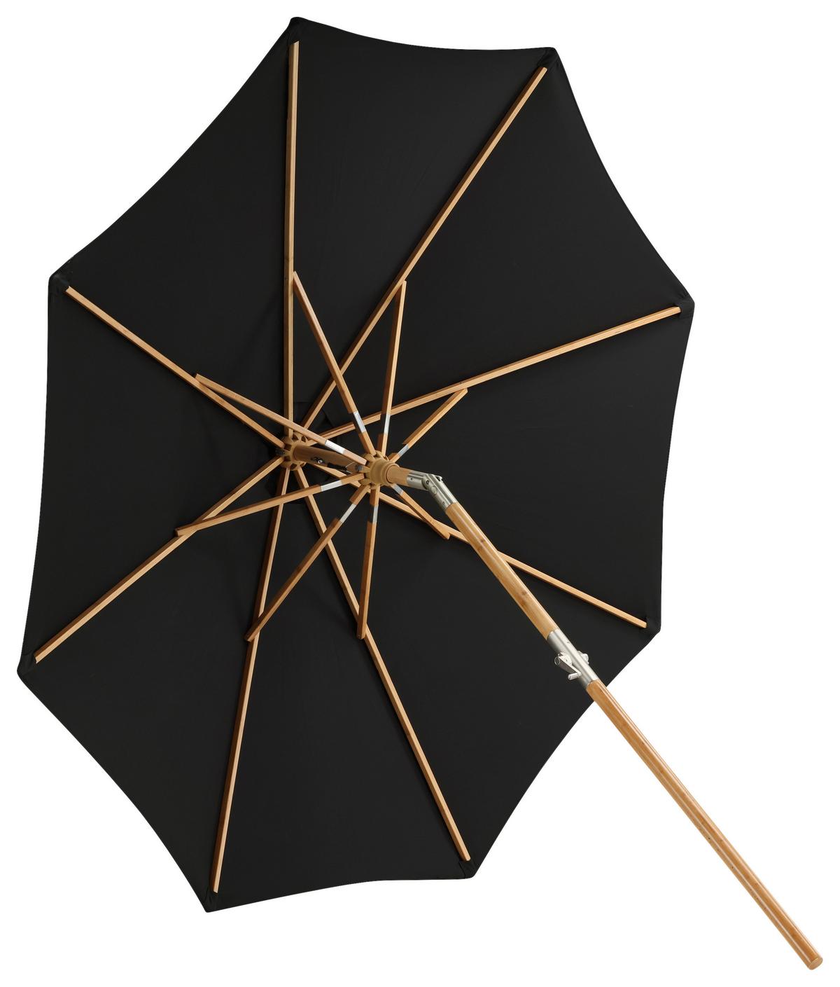 Sonnenschirm Cerox ca. 270x250 cm Schwraz - Schwarz, KONVENTIONELL (270/250cm) - Gardenson