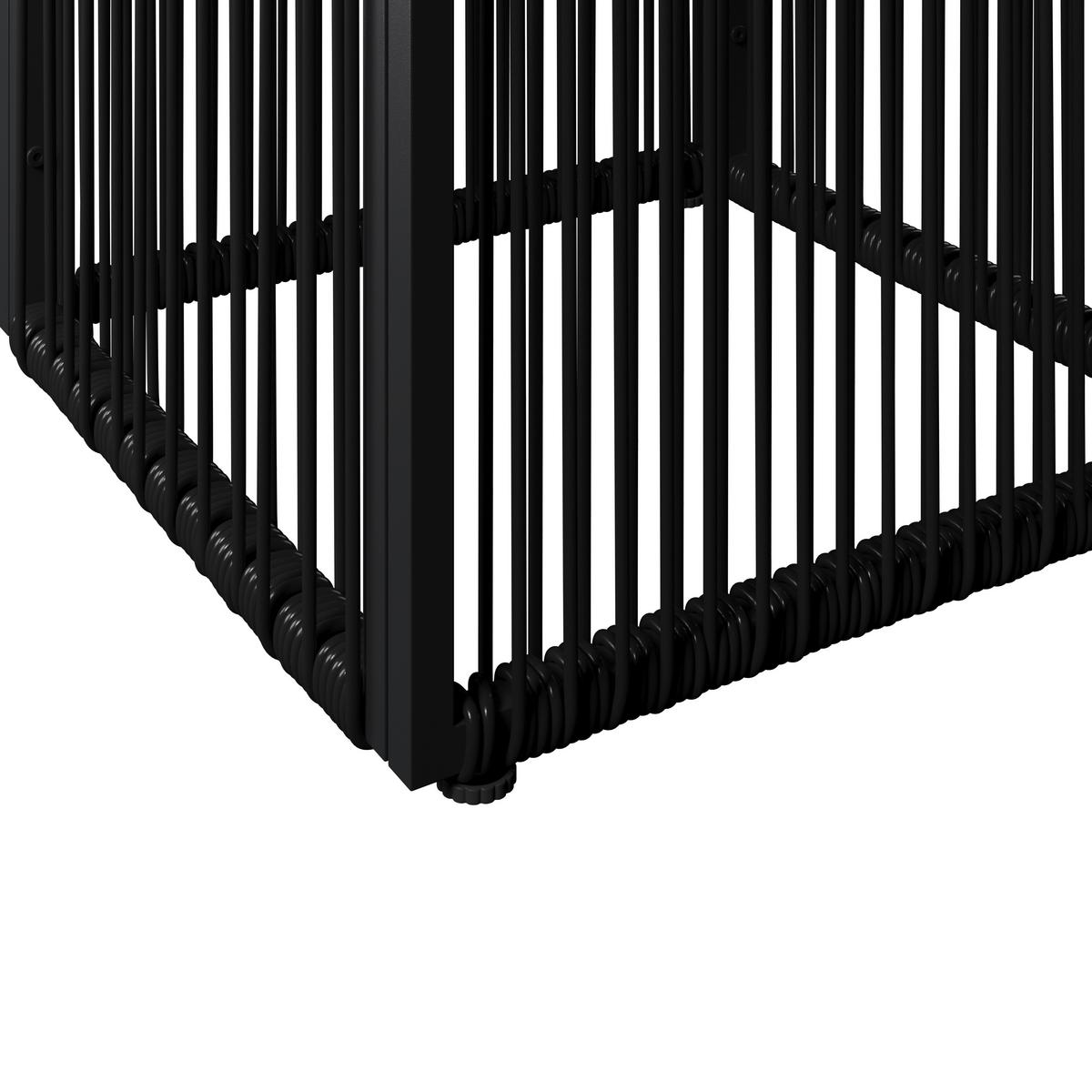 Gartenbeistelltisch Tracy Schwarz Solar - Schwarz, MODERN, Kunststoff/Metall (55/48/55cm) - Bessagi Garden