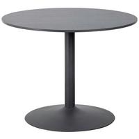 Jedilna Miza Bjorn, Črna, Ø 87cm - črna, Moderno, kovina/leseni material (97/75/97cm)