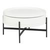 SOFFBORD MALABO - vit/svart, Modern, metall/trämaterial (80/45/80cm) - Premium Living