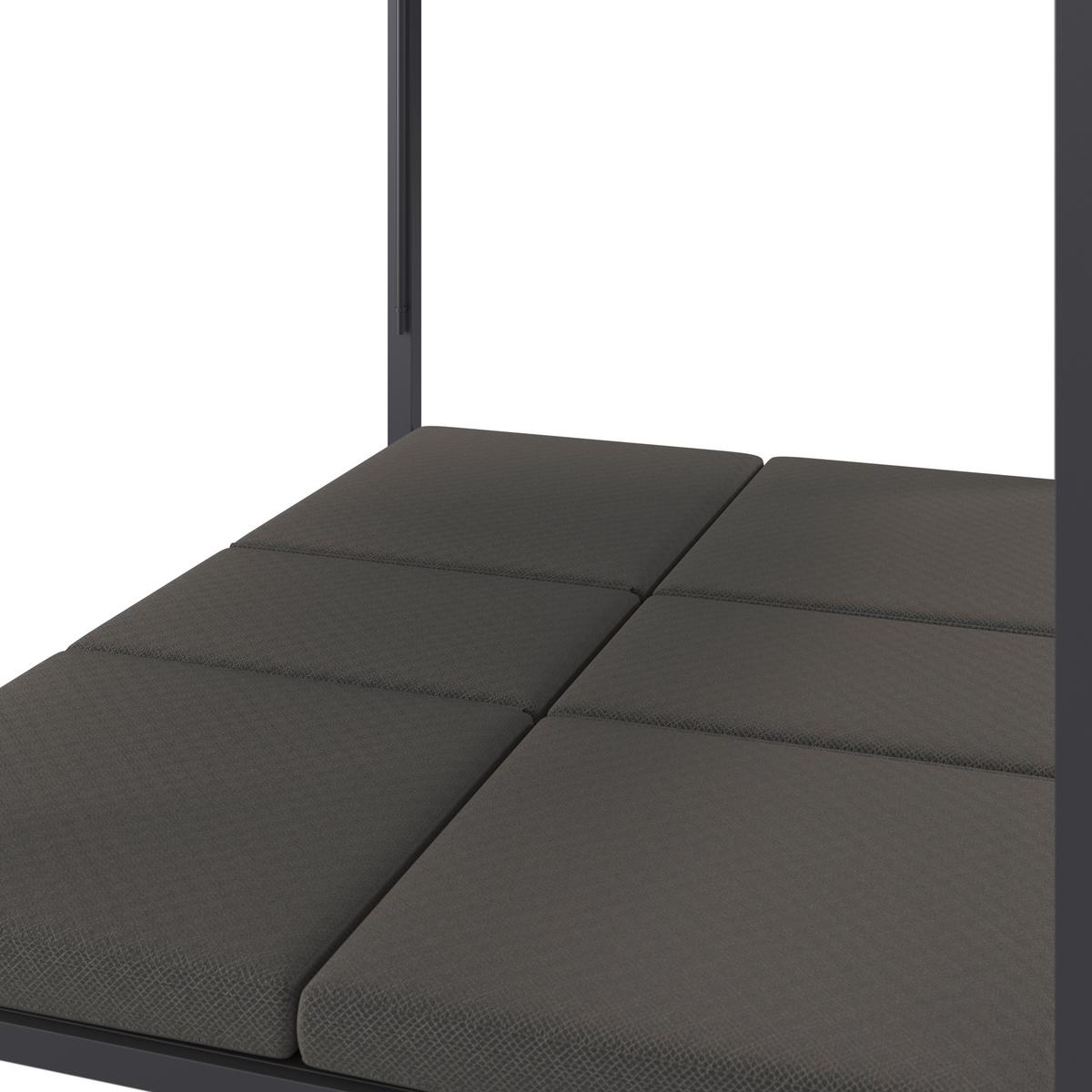 Sonnenliege Aviva D.grau Outdoorstoff/Metall - Dunkelgrau, MODERN, Textil/Metall (148/196/200cm) - Bessagi Garden