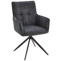 KRZESŁO Z PODŁOKIETNIKAMI KATE - ciemnoszary/czarny, Modern, metal/drewno (58/94/61cm) - Livetastic