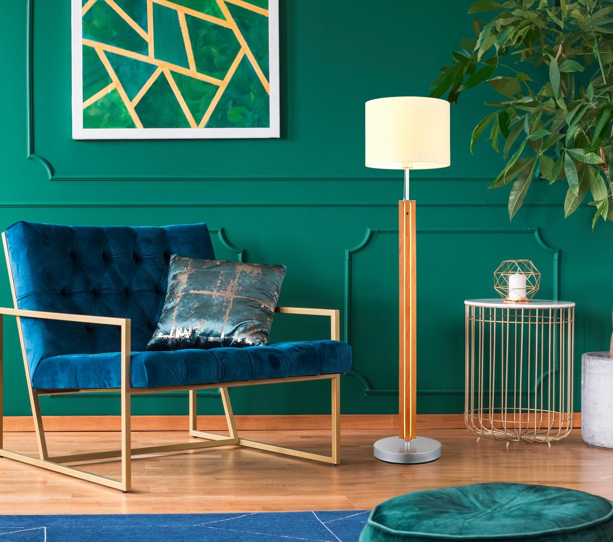 Led Állólámpa 41730246 Taugus - natúr színű/sötétbarna, Natur, műanyag/textil (35/145cm)