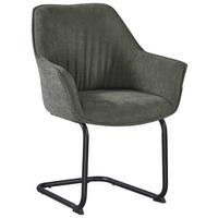 Armlehnstuhl Nova Grün - Schwarz/Grün, MODERN, Textil/Metall (64/87/60cm) - Premium Living