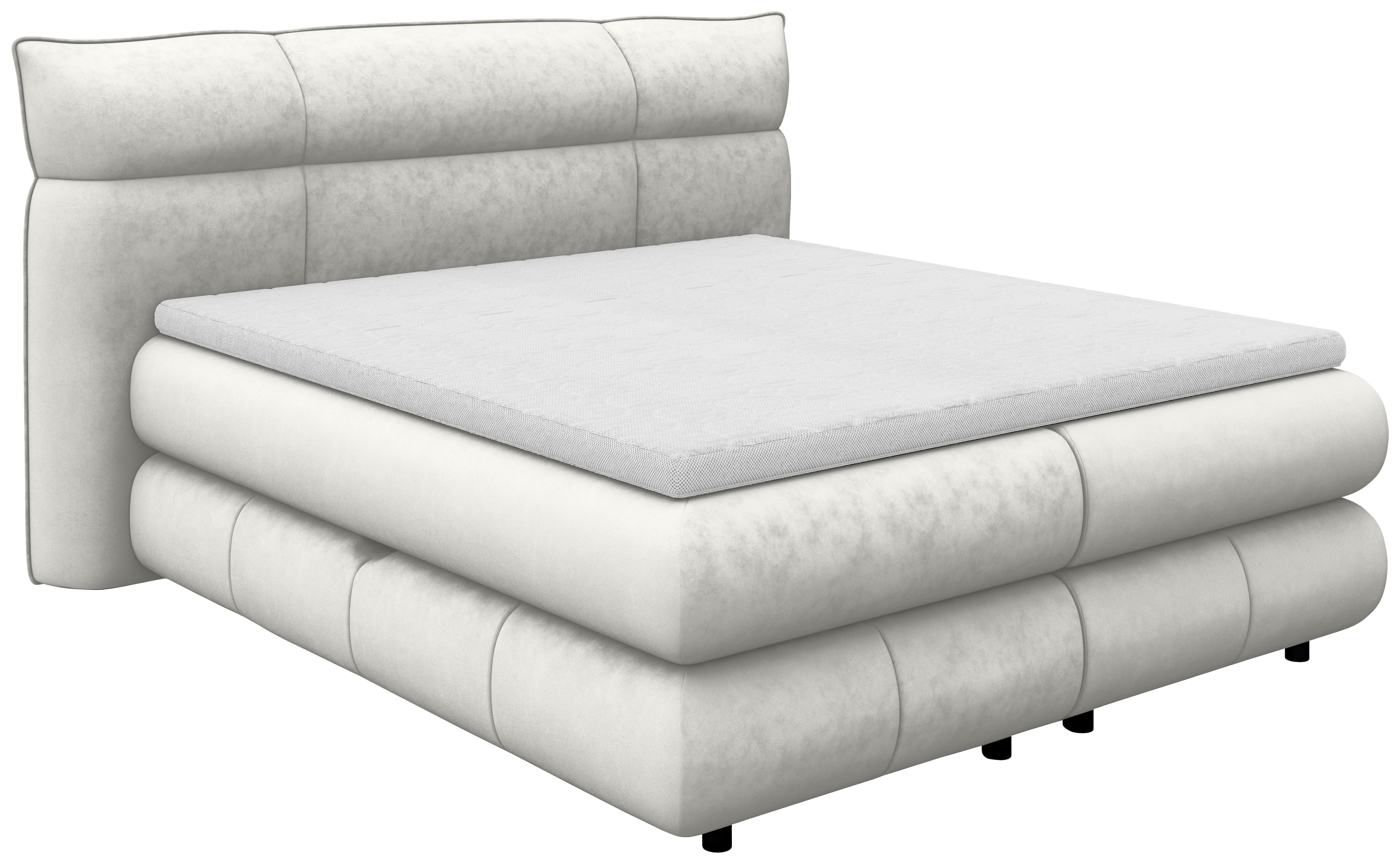 Boxspring Krevet Caramelo - crna/krem, Trend, tekstil/plastika (140/200cm) - Premium Living
