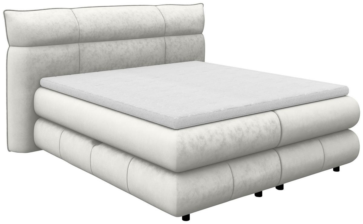 Boxspring Krevet Caramelo - crna/krem, Trend, tekstil/plastika (140/200cm) - Premium Living