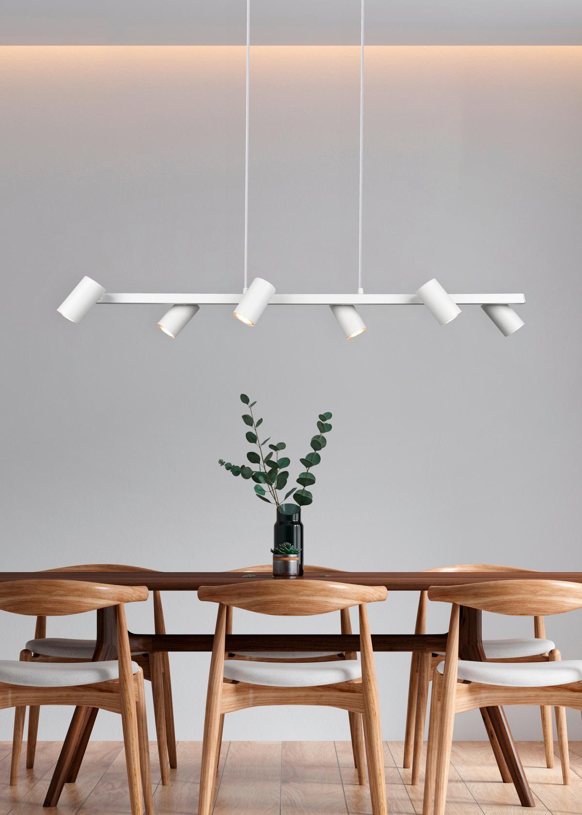 Pendelleuchte Marley Weiß max. 35 Watt - Weiß, MODERN, Metall (115/150/18cm) - Trio Leuchten