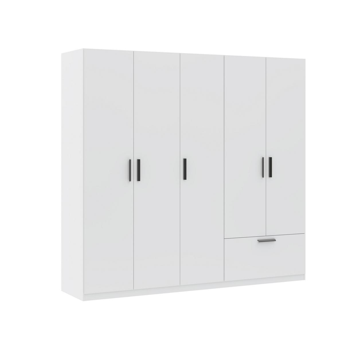 Drehtürenschrank Milos 5T1S Weiß - mömax