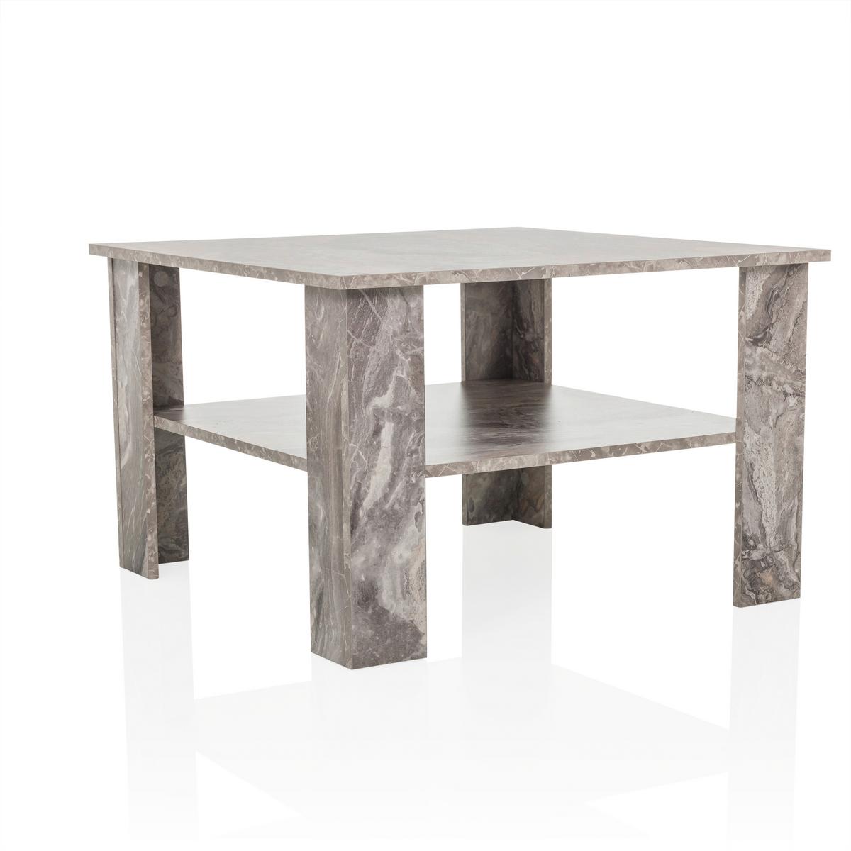 Klubska Miza Bismo, Siva - siva, Moderno, leseni material (70/70/45cm) - MID.YOU