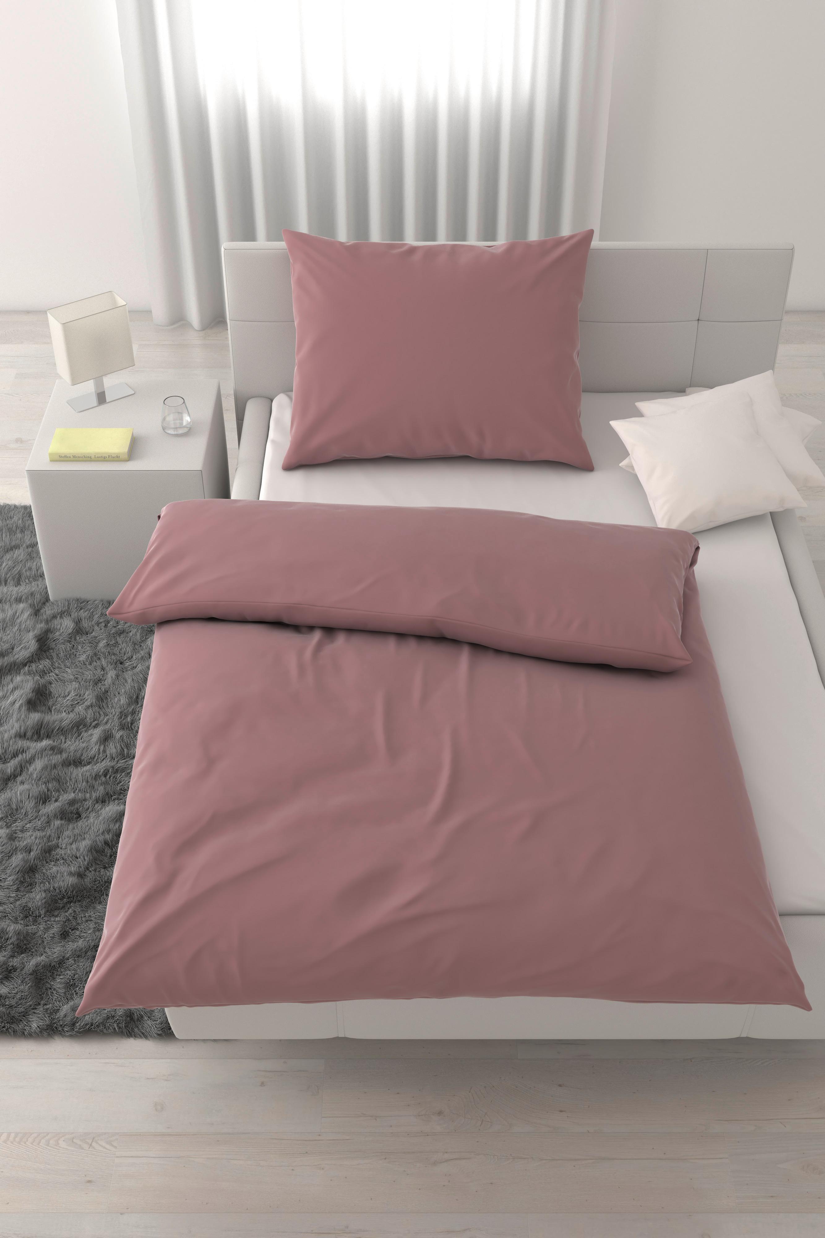 Lenjerie de pat Xenia Uni, 140x200/70x90 cm - mov, Modern, textil (140/200cm) - Premium Living