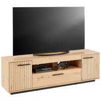 Tv Komoda Lukas - hrast Artisan/crna, Trend, drvni materijal/plastika (163,6/52,2/40,2cm) - Modern Living
