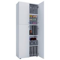 Omara Za Čevlje Lona, Bela - srebrne barve/črna, Konvencionalno, umetna masa/leseni material (70/182/37cm) - MID.YOU