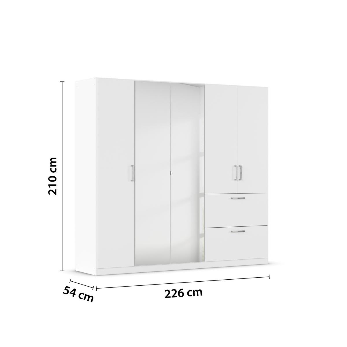 DULAP USI ROTATIVE PADUA - alb, Modern, material pe bază de lemn (225/210/54cm) - Modern Living