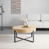 SOFFBORD RUNNER - svart/ekfärgad, Design, metall/trämaterial (80/80/42cm) - Mömax