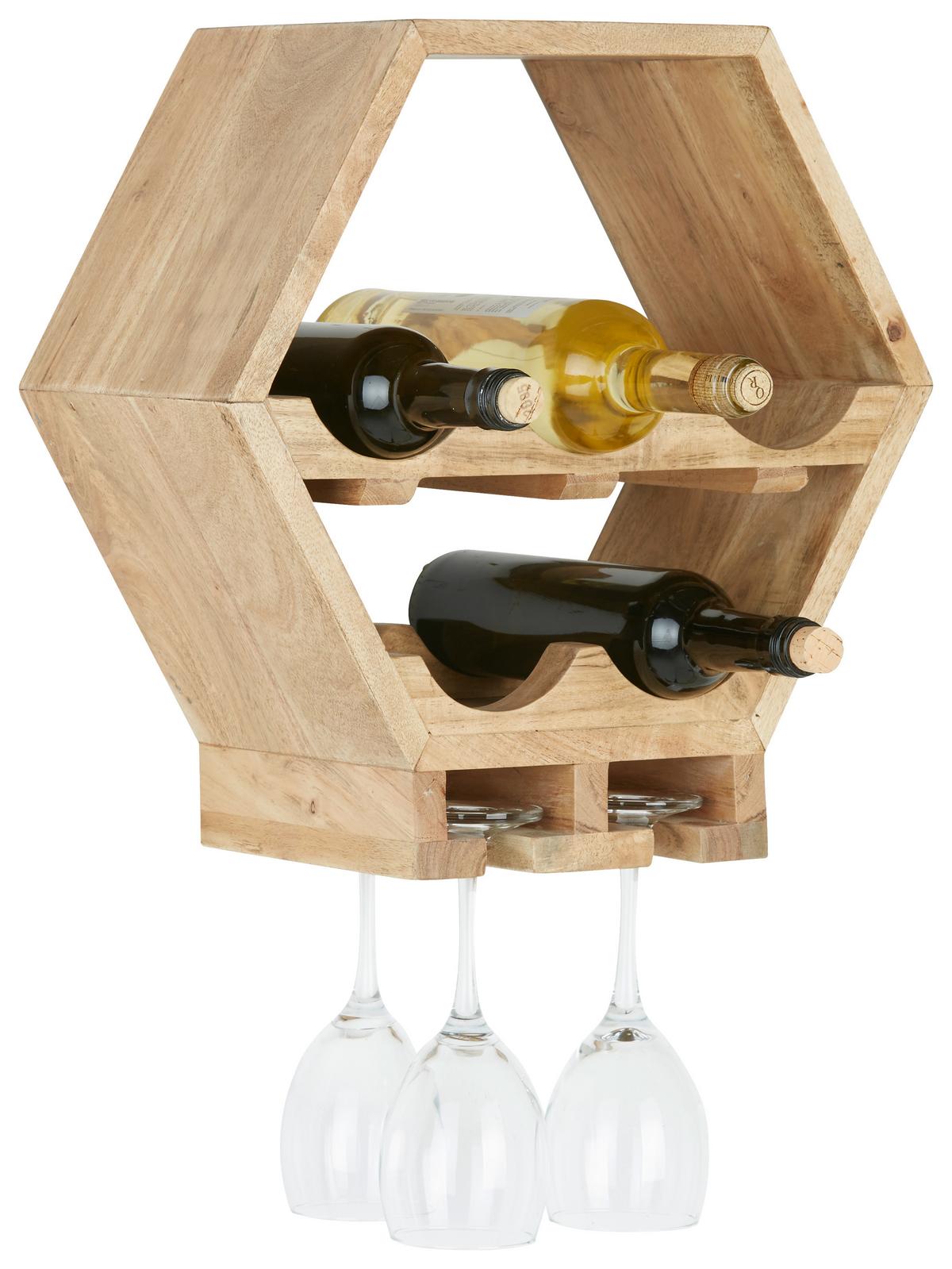 Weinregal aus Akazie Massiv - Akaziefarben, Modern, Holz (40/20/40cm) - Mömax