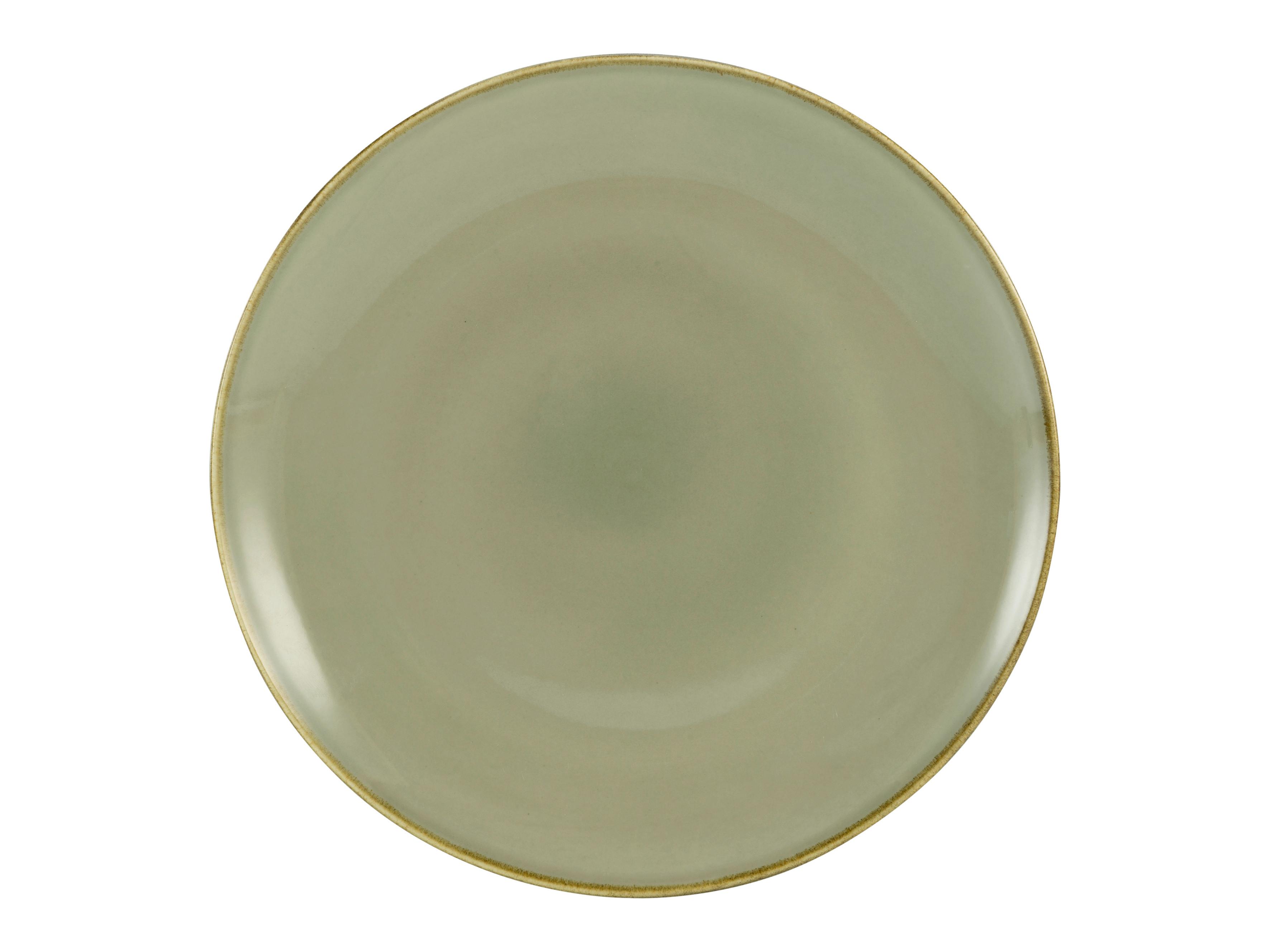 TALERZ OBIADOWY LINEN - taupe, ceramika (28/28/3cm) - Premium Living
