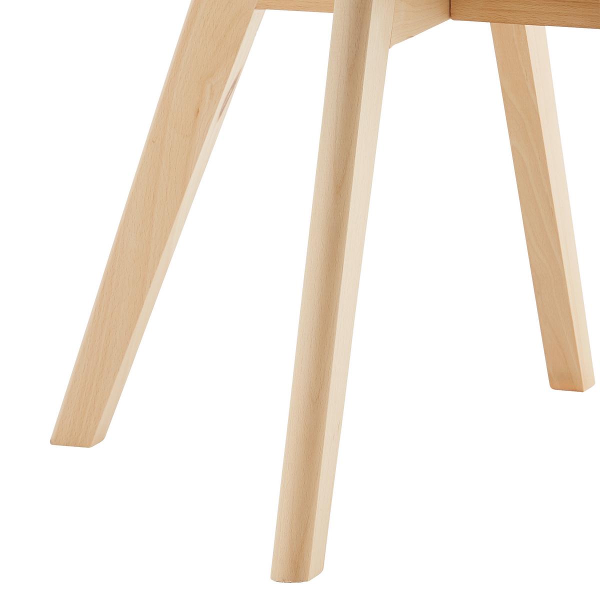 Szék Rocksi - bükk/szürke, Modern, műanyag/textil (43/82,5/43cm) - Bessagi Home