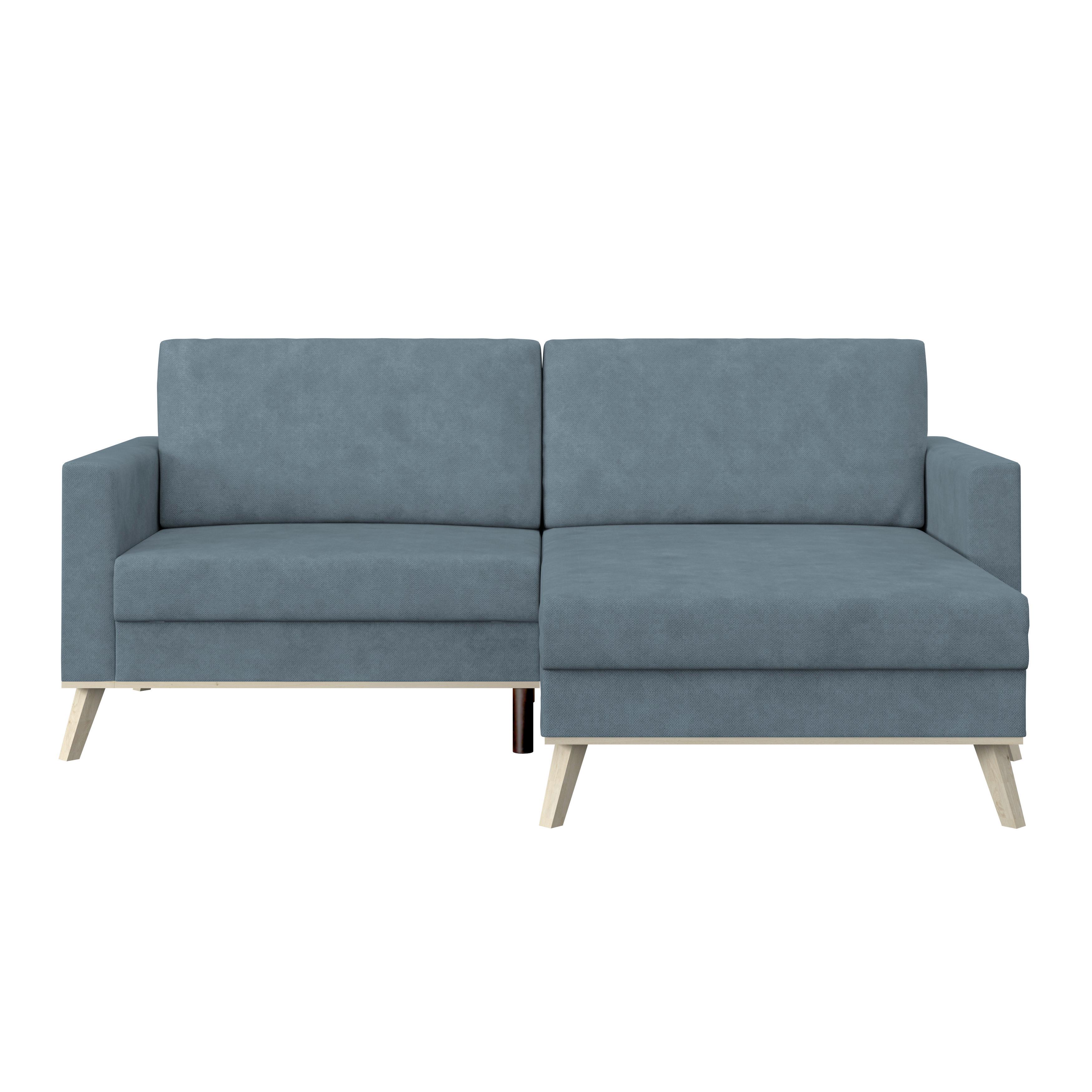 Coltar CARINI - albastru deschis/crem, Basics, textil (222/152cm) - Modern Living