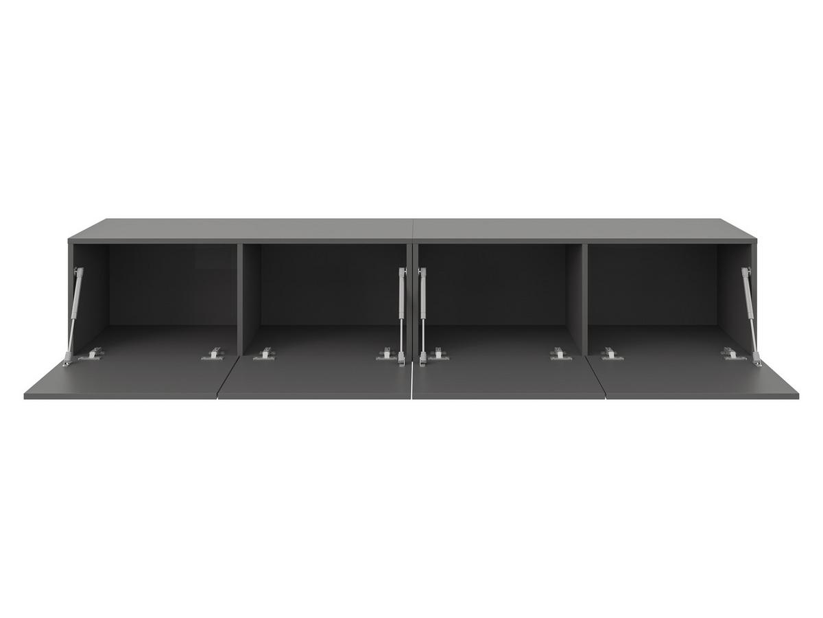 KOMODA NISKA NEWNIQ - antracytowy, Design, materiał drewnopochodny (200/36,7/42cm) - Hom`in