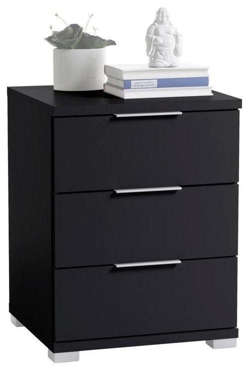 Noćni Ormarić B: 46 Cm Schwarz - srebrne boje, Basics (46/61cm) - MID.YOU