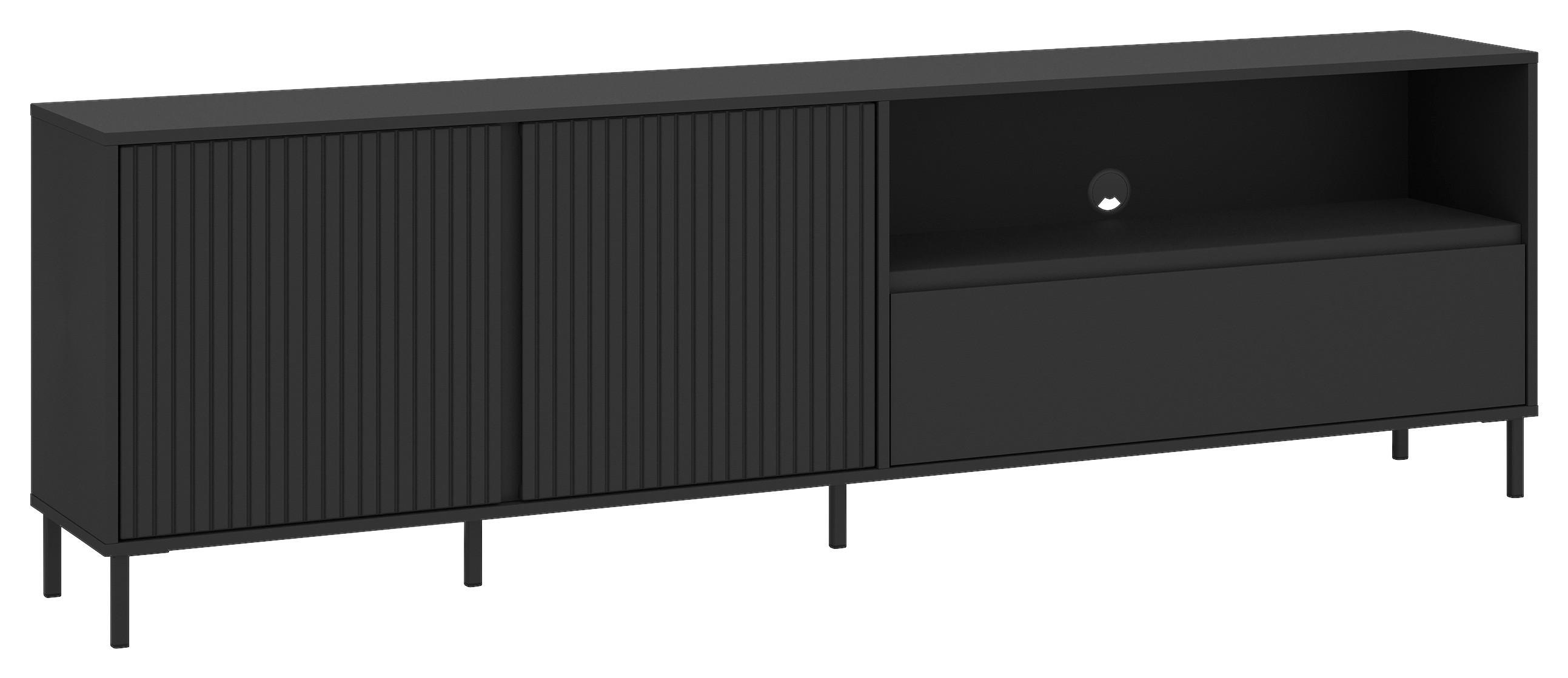 Tv-element Avenale, Antracit - črna/antracit, Trend, kovina/leseni material (207,8/65,4/40cm)