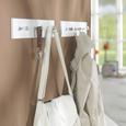 Wandgarderobe in Weiß Hochglanz - Chromfarben/Weiß, Holzwerkstoff/Metall (34/5/8cm) - MÖMAX modern living