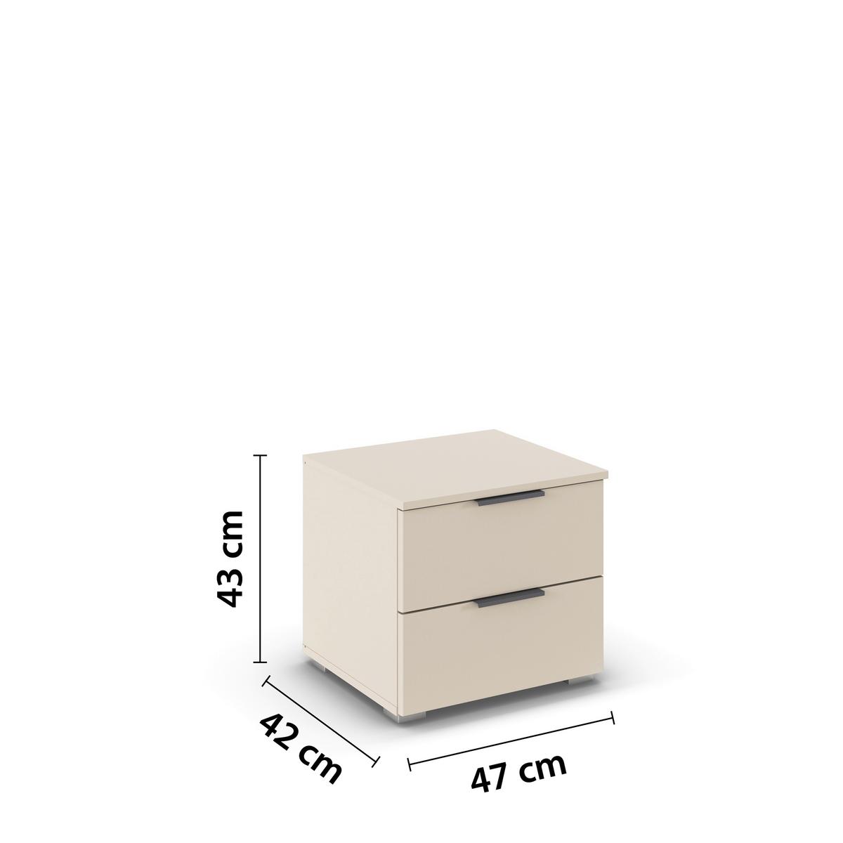 NOPTIERA ALABAMA - șampanie, Modern, material pe bază de lemn (47/43/42cm) - Modern Living