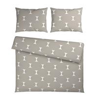 Posteljina Retro Xxl 200x200/2x60x80cm - sivo-smeđa/bijela, Moderno, tekstil (200/200cm) - Mömax