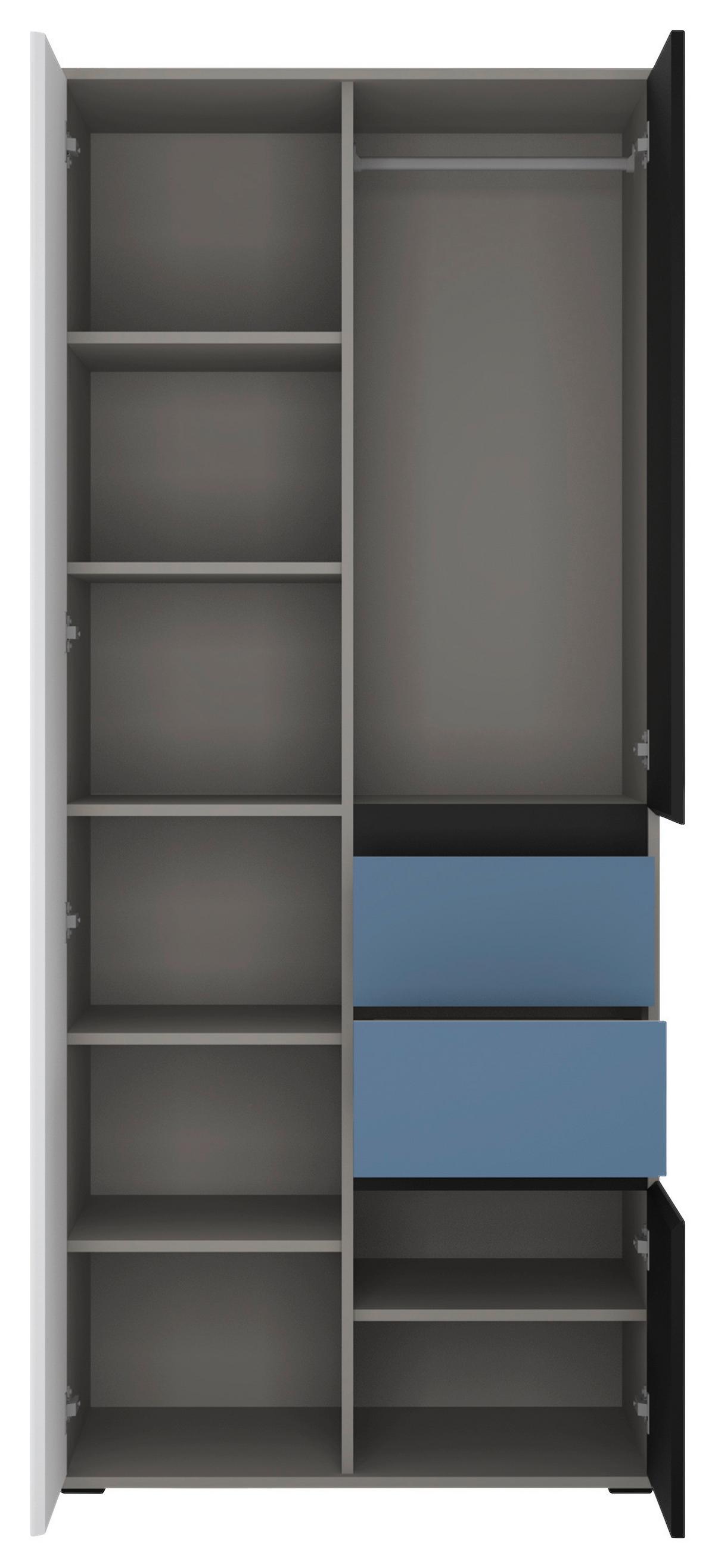 Ormar S Klasičnim Vratima Laser - bijela/siva, Moderno, drvni materijal (83,7/197/54cm) - Modern Living