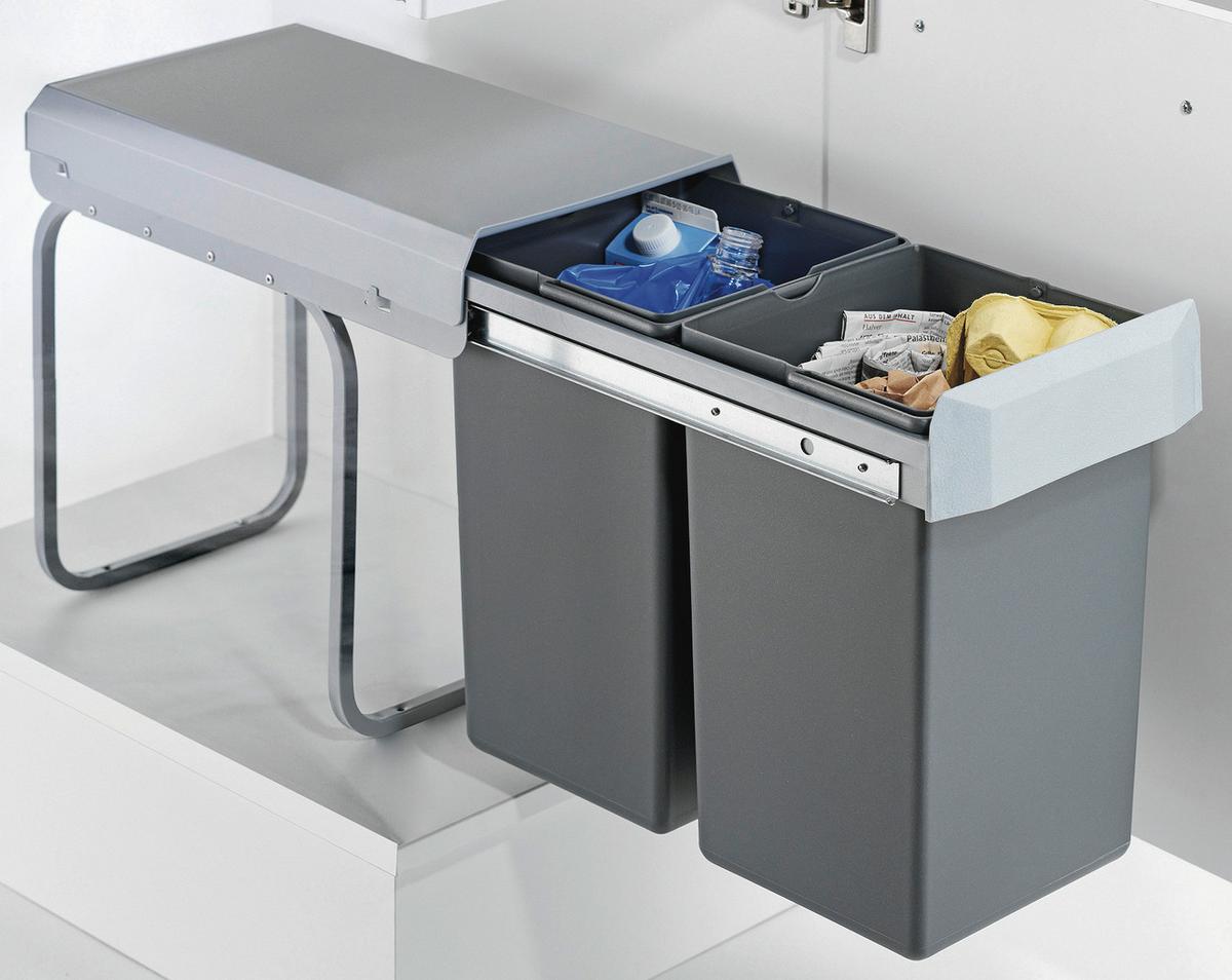 Bucatarie la comanda LASER/STRUCTURA - alb/culoare lemn stejar, Modern, material pe bază de lemn (361,9/345cm) - Nobilia