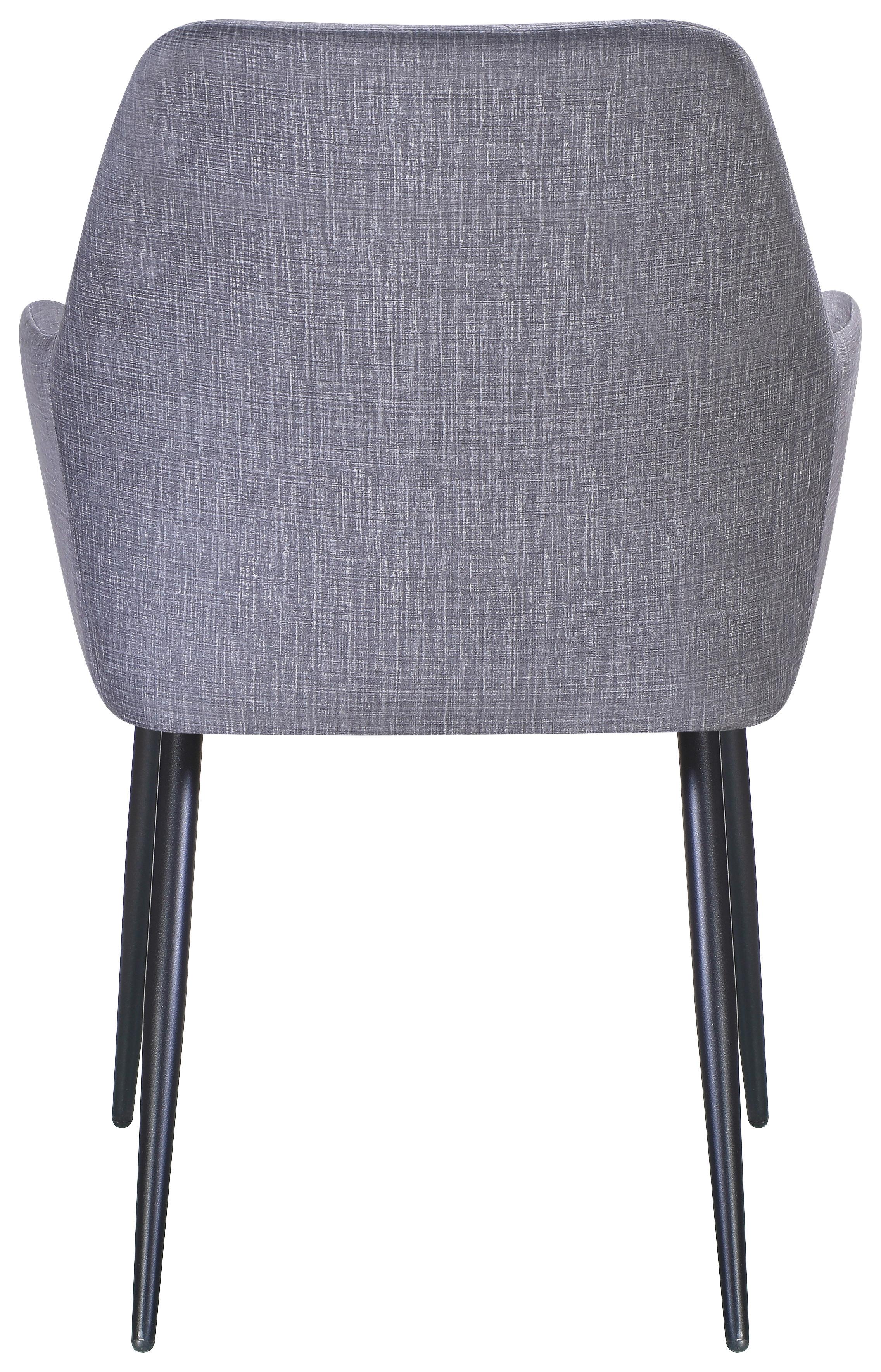 Naslanjač -based- Maja - siva/črna, Moderno, kovina/tekstil (58/86/61cm) - Based