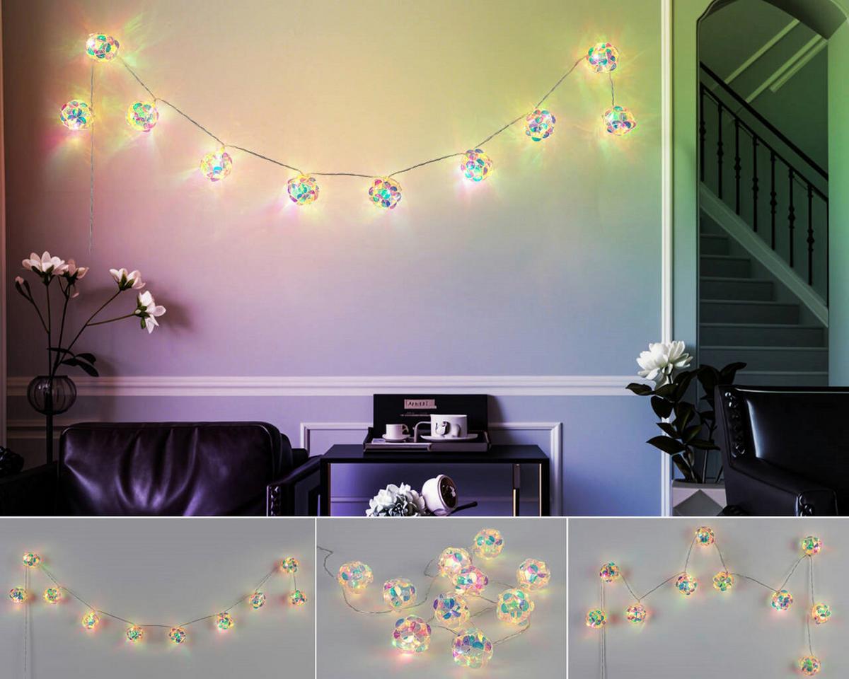 Lichterkette Liebe Perlmutt max. 0,3 Watt - Transparent/Perlmutt, MODERN, Kunststoff (165cm) - Mömax