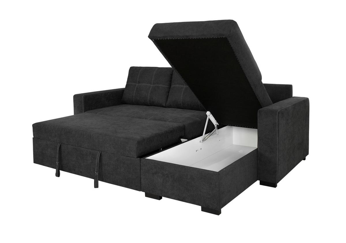Canapea modulară TURIN - grafit, Design, plastic/lemn (239/87/160cm) - Modern Living