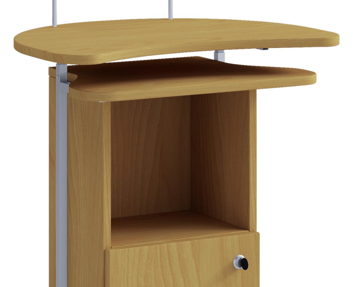 Stoječi Pult Komil, Bukev - barve bukve, Basics, leseni material (56/41/93cm) - MID.YOU
