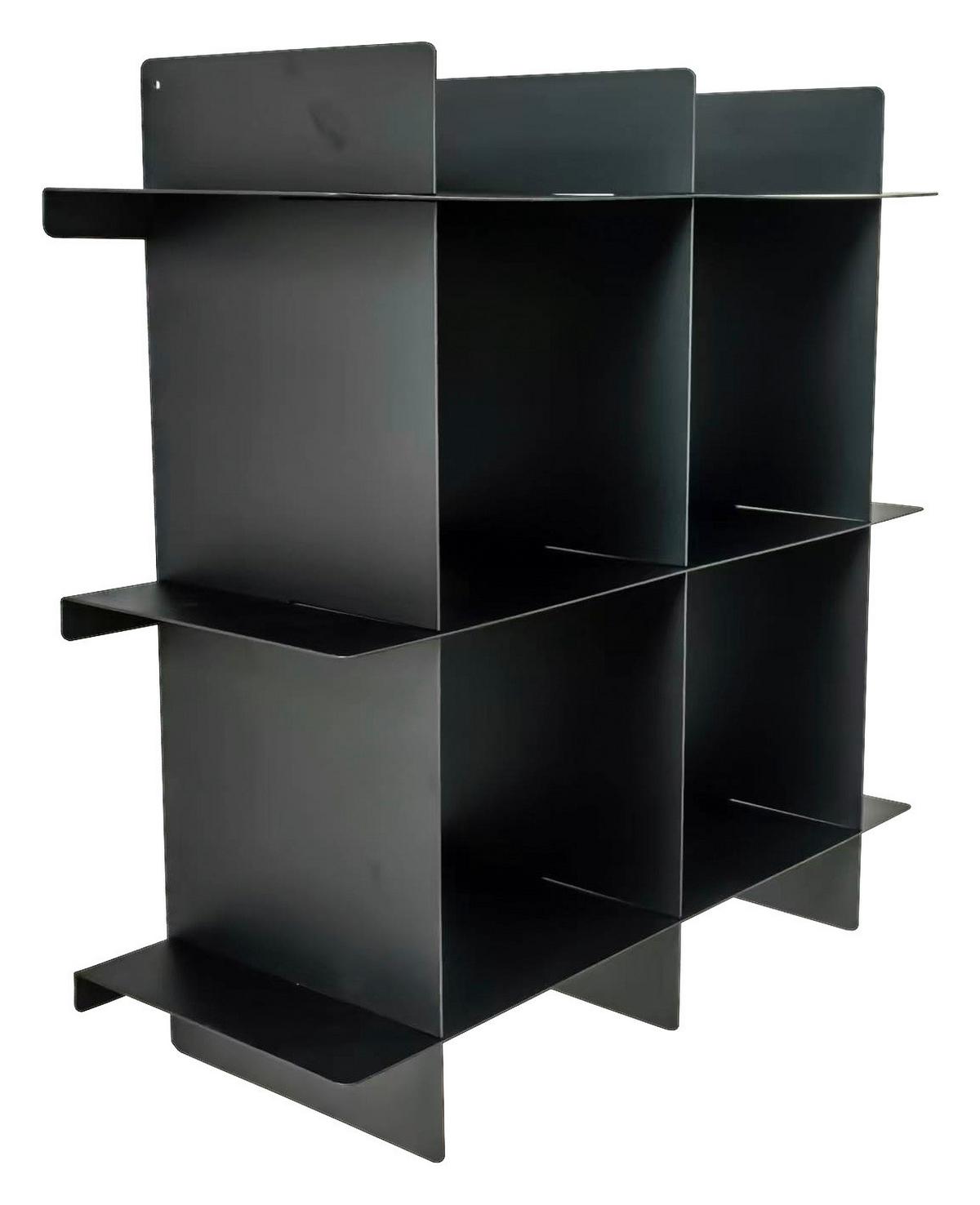 REGAŁ ŚCIENNY CHRIS - czarny, Basics, metal (40/40/15cm) - Landscape