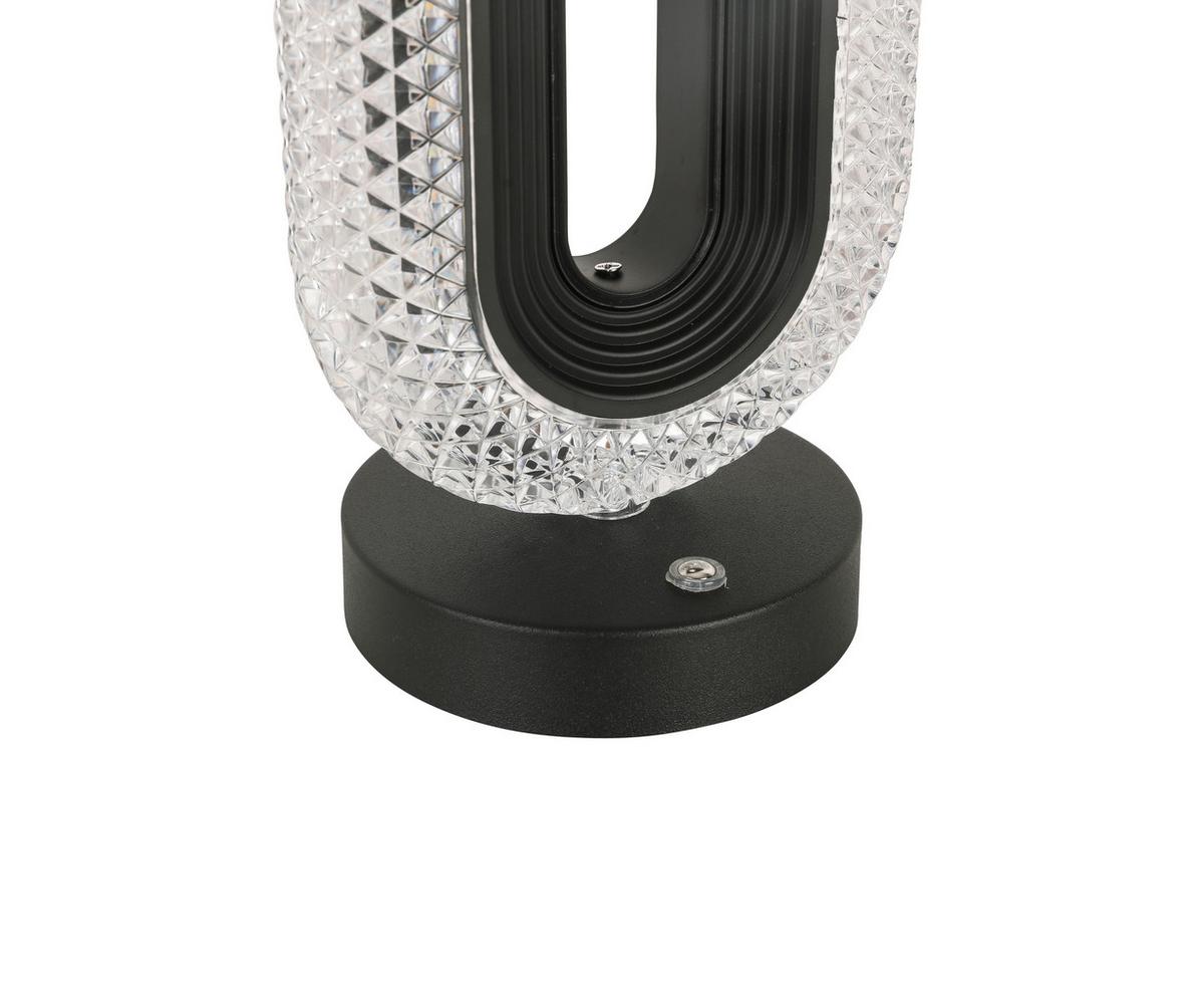 LED-Tischleuchte Hibo Schwarz/Transparent max. 3 W - Transparent/Schwarz, Modern, Kunststoff (12/26/9,8cm) - Modern Living