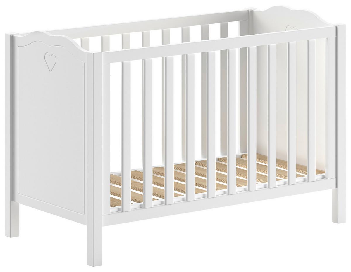 Gitterbett Amori Weiß - Weiß, MODERN, Holz/Holzwerkstoff (60/120cm) - Vipack