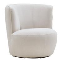 Sessel In Beige Drehbar - Beige/Schwarz, Modern, Textil/Metall (77/81/85cm) - Premium Living