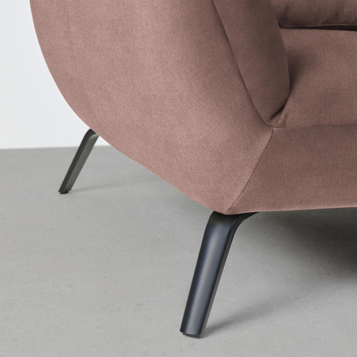 Wohnlandschaft Trendy Rosa - Schwarz/Rosa, MODERN, Holzwerkstoff/Textil (310/93/250cm) - Premium Living