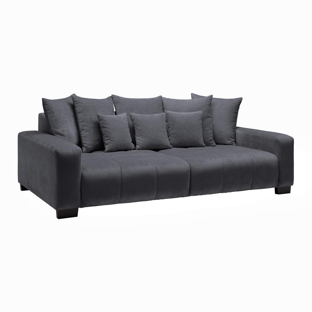 Bigsofa Matteo Graphitfarben - Graphitfarben/Schwarz, MODERN, Holz (246/93/124cm) - Based
