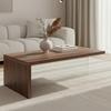 SOFFBORD NAYLA - klar/valnötsfärgad, Modern, trämaterial/trä (110/60/38cm) - Bessagi Home