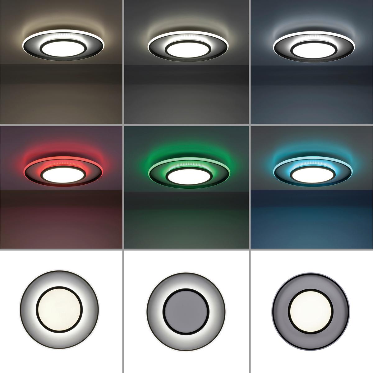 LED-Deckenleuchte Arenda max. 36 Watt - Schwarz, Design, Kunststoff/Metall (60/10cm)